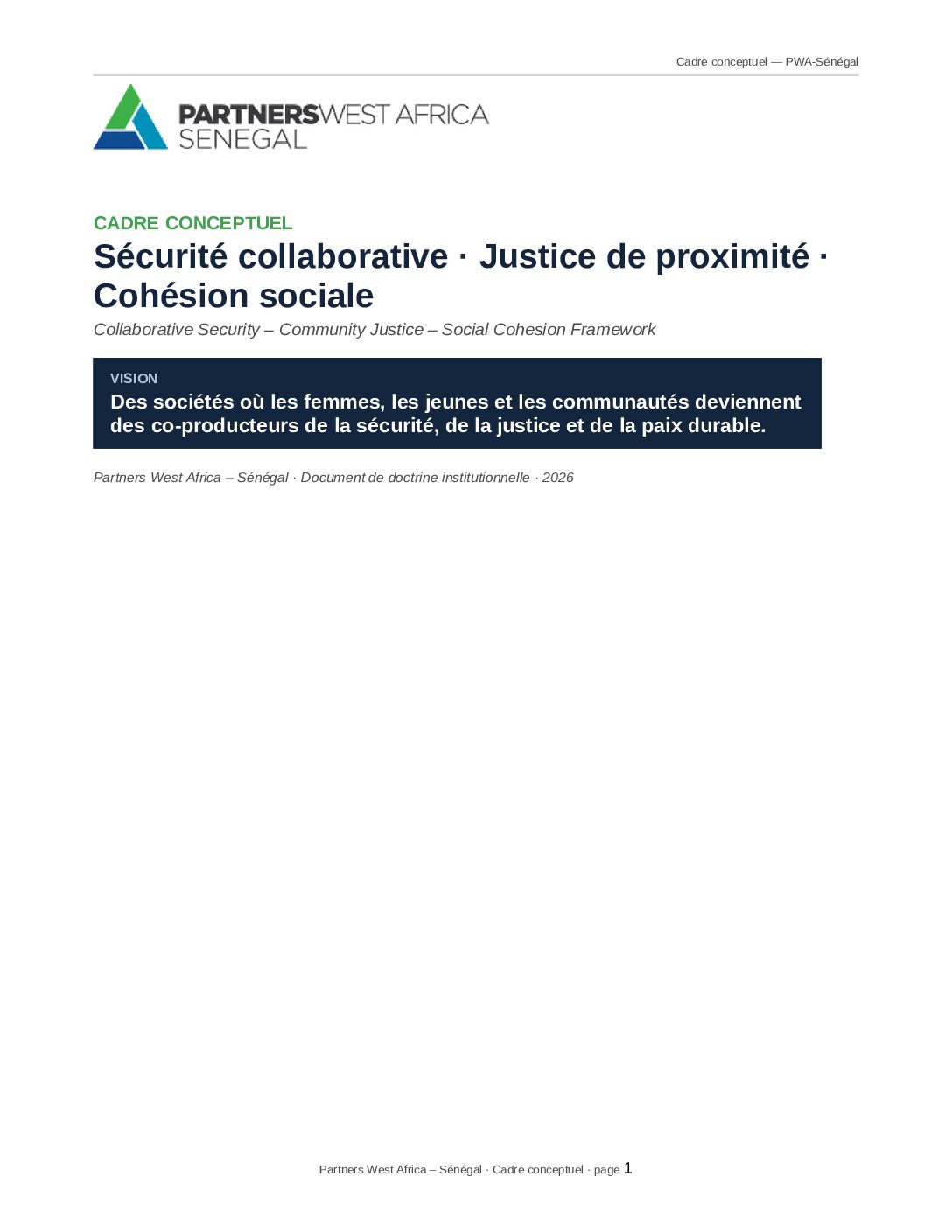 Aperçu du cadre conceptuel