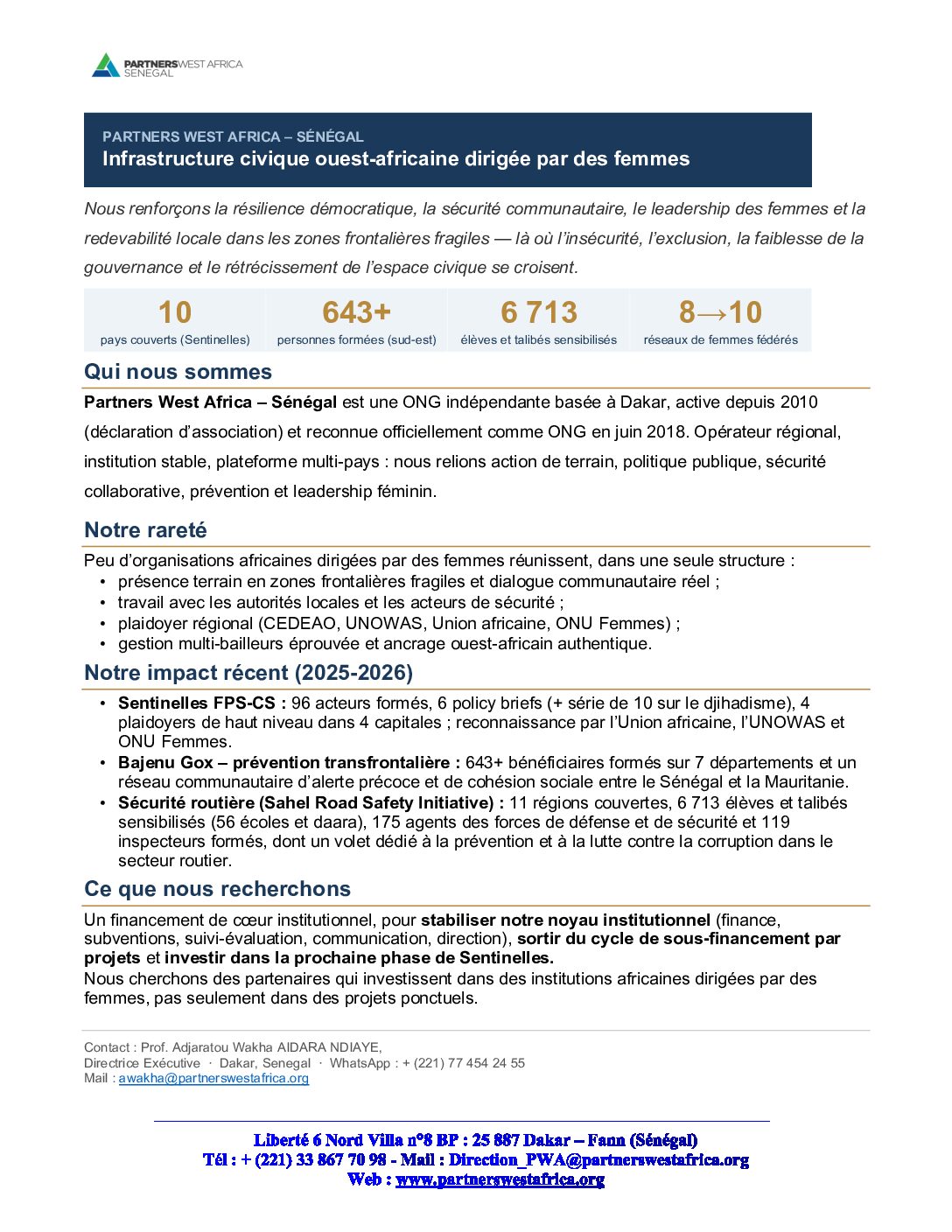 Aperçu du one-pager